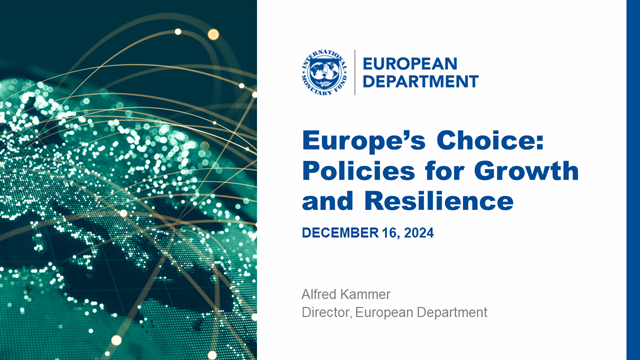 Alfred Kammer Speech, Vilnius--Europe's Choice: Policies for Growth and Resilience-slide 01