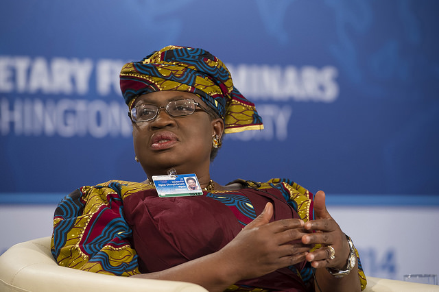 Ngozi Okonjo-Iweala Minister of Finance of Nigeria, speaks during the Challanges of Job-Rich and Inclusive Growth seminar during the 2014 IMF/World Bank Annual Meetings on Wednesday, October 8th. Drawing on the first three sessions, this concluding session brings together policy makers to discuss the important dilemmas and tradeoffs that countries grapple with as they seek to implement reforms to deliver job-rich and inclusive growth. Photo by Ryan Rayburn/IMF