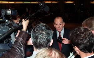 Michel Camdessus and reporters