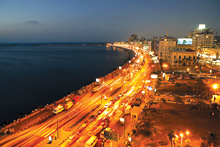 Countries in the Middle East face a difficult road ahead; Mediterranean coast in Alexandria, Egypt (photo: Luis Otero/Hemis/Zumapress.com) 
